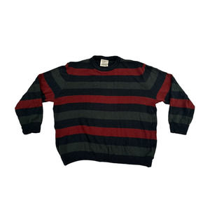 Vintage Toorallie Australia Merino Wool Large Striped Sweater VTG